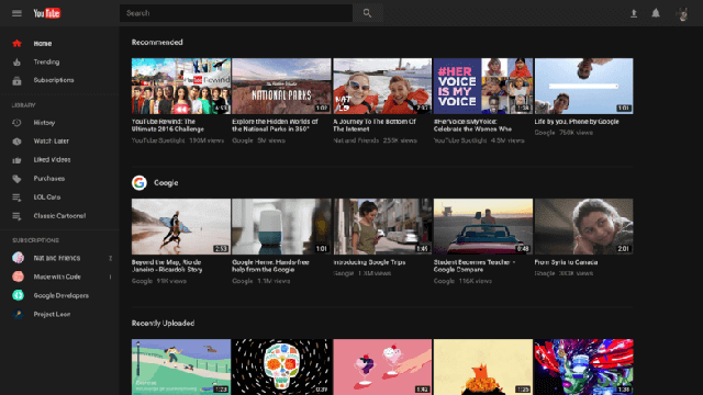 YouTube por fin cambio de look e incluye un modo oscuro_2